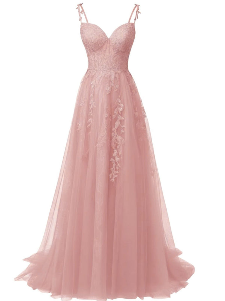 Robe longue rouge en tulle et dentelle à fines bretelles des années 1930