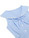 Robe sans manches col marin et nœud papillon couleur unie années 1950