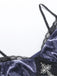 Camisole en velours et dentelle violet style gothique des années 1980
