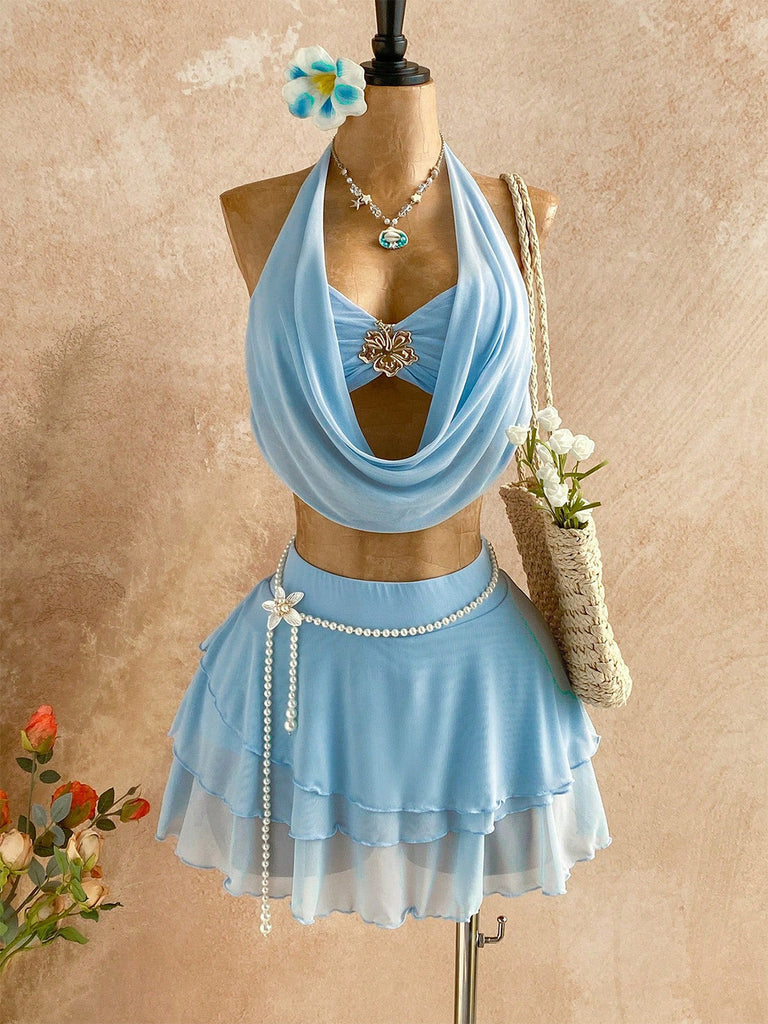 Robe Évasée à Pois Col Cœur Manches Bouffantes années '50 3