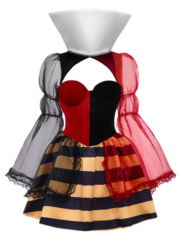 Robe d'Halloween avec couronne Reine de Cœur années 1950