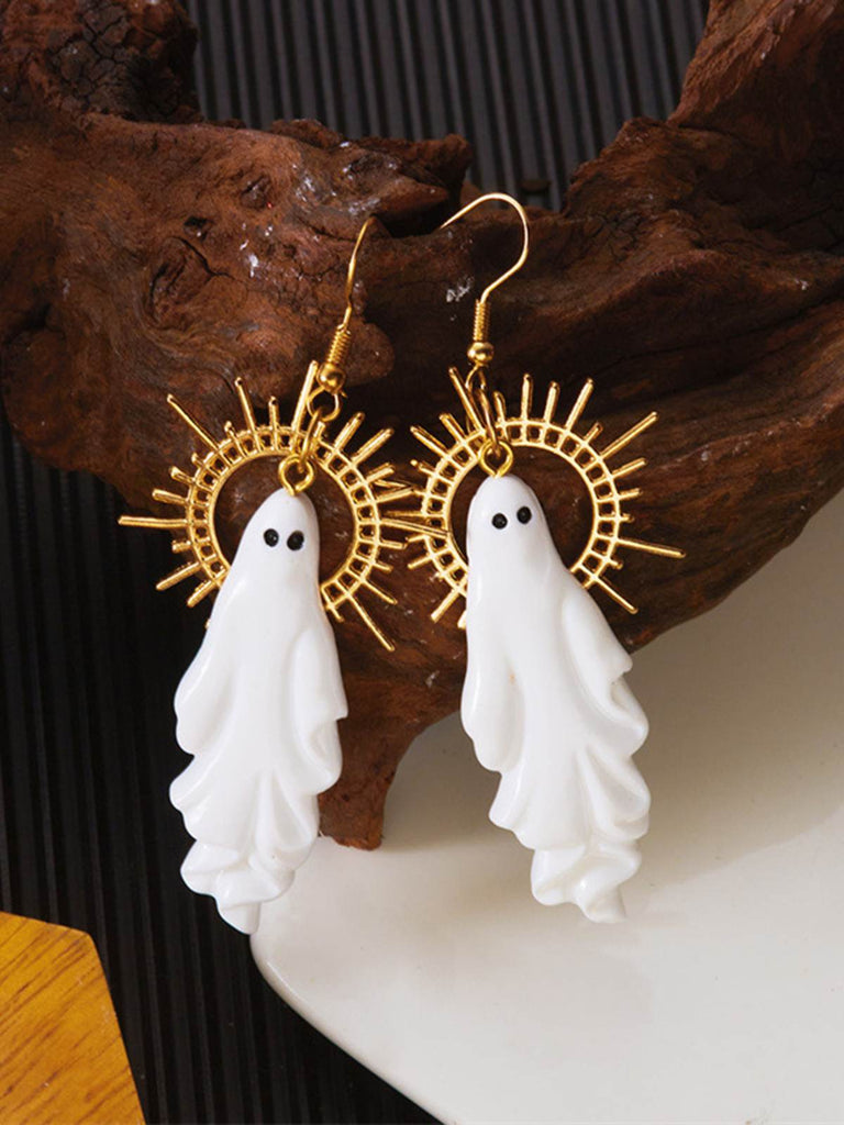Boucles d'oreilles pendantes Halloween Éclat de soleil fantôme