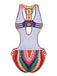 Maillot De Bain Arc-En-Ciel 1960s