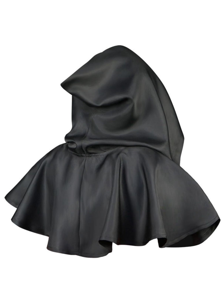 Cape à capuche vintage unie pour Halloween
