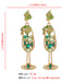 Boucles d'oreilles en forme de verre à champagne perles et pierres précieuses