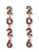 Boucles d'oreilles pendantes strass 2026 colorées pour le Nouvel An