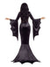 Robe sirène en velours manches chauve-souris pour Halloween des années 1930