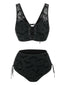 [Prévente] Ensemble bikini gothique en maille chauve-souris noire années 1980