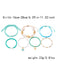 7PCS Ensemble bracelets tressés à plusieurs rangs perles forme coquillage bleu