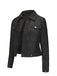 Veste de moto en cuir à fermeture éclair multiple années 1960