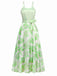 Robe organza fleur avec nœud à bretelles spaghetti années 1930