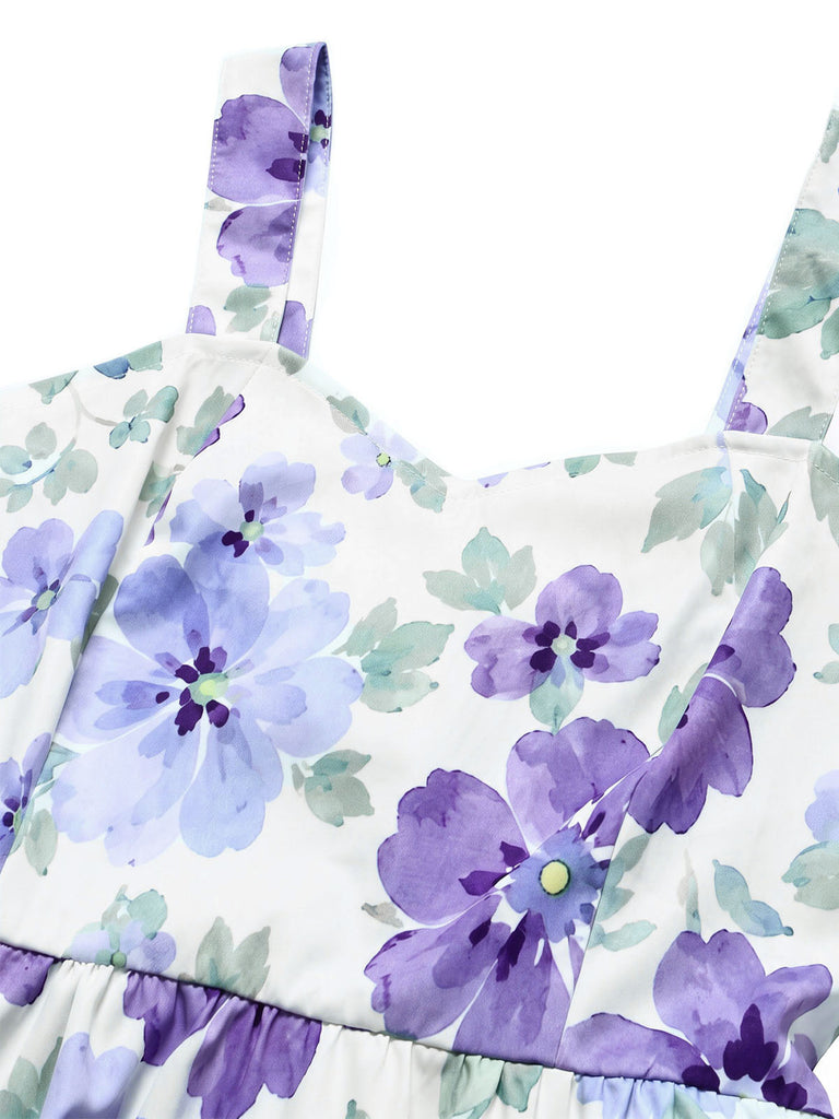 [Prévente] 2PCS Ensemble Blouse à Col Lavallière et Robe à Petites Fleurs Années 1950 - 15
