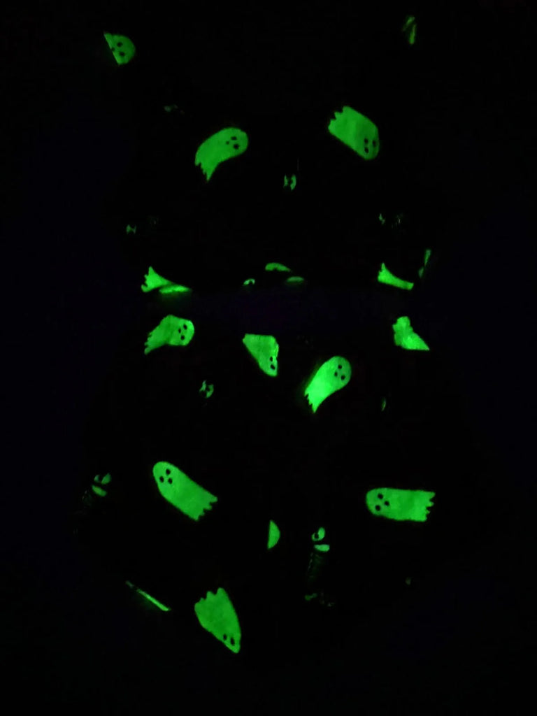 Ensemble pyjama polaire fantôme orange Halloween années 1960