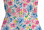 Robe trapèze multicolore à fleurs all-over années 1950