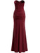 Robe longue bustier à lacets unie années 1930