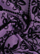 Robe néo-chinoise violette floquée de roses années 1930