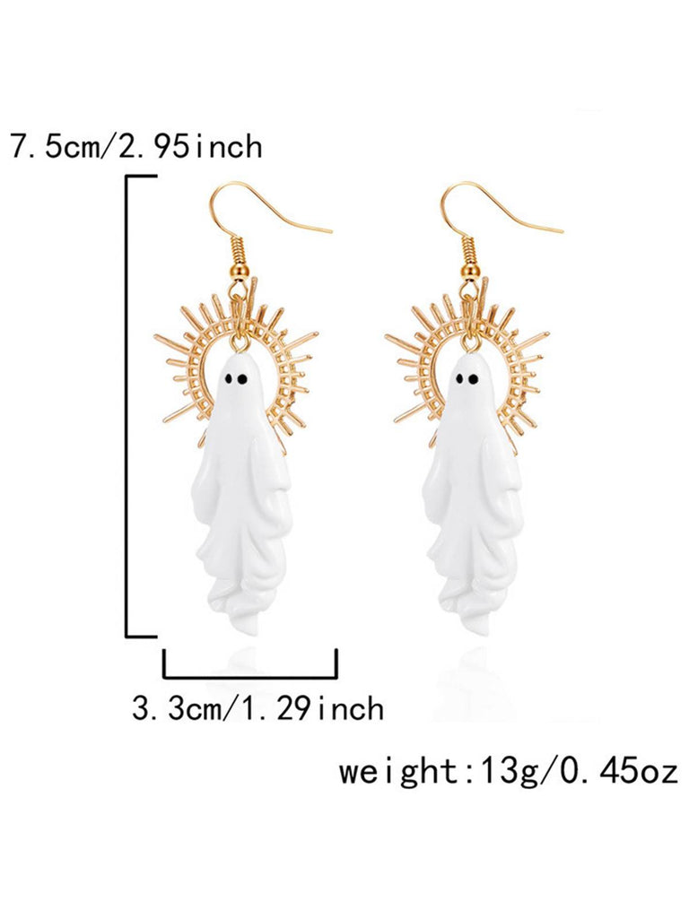 Boucles d'oreilles pendantes Halloween Éclat de soleil fantôme