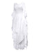 Robe gothique manches cloche et ourlet irrégulier des années 1980