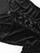 Robe noire floquée à lacets gothique des années 1960