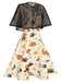Robe de Costume Années 50 Avec Cape Déguisement Halloween 5