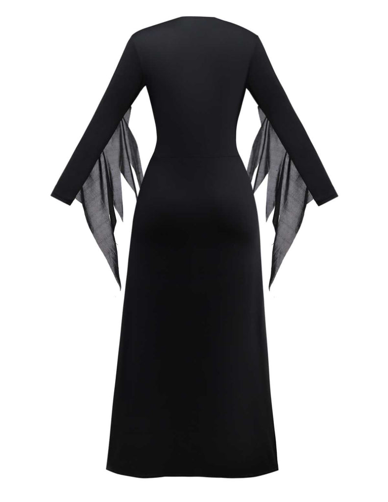 Ensemble de robe de sorcière gothique à lacets des années 1970