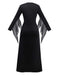Ensemble de robe de sorcière gothique à lacets des années 1970