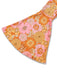 Robe fleurie orange hippie manches cloche des années 1960