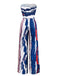 Combinaison bustier multicolore à encre éclaboussée années 1960