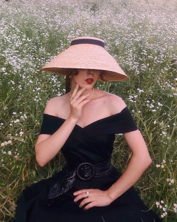 Robe Swing Vintage Année 50 Solide Epaule Nu Soirée Cocktail 2