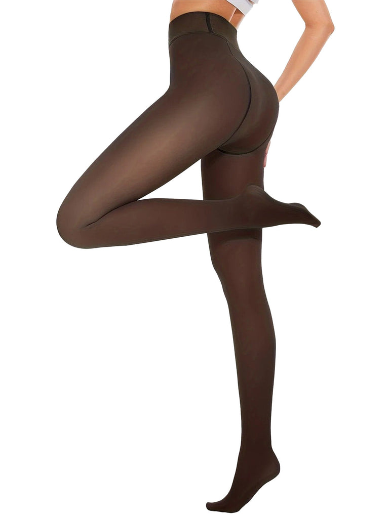 Collants chauds opaques épais et doublés polaire anti-accrocs