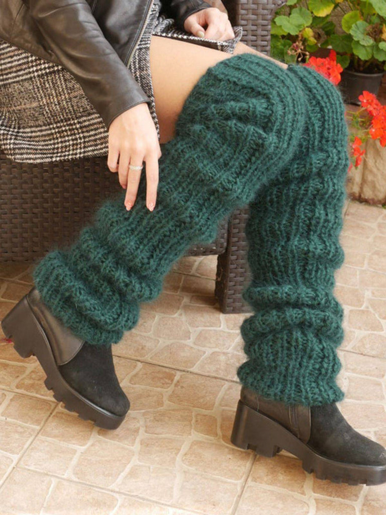 Chaussettes à poils longs tricotées en mohair