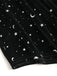 [Grande taille] Robe noire en velours col en V motif étoiles des années 1960