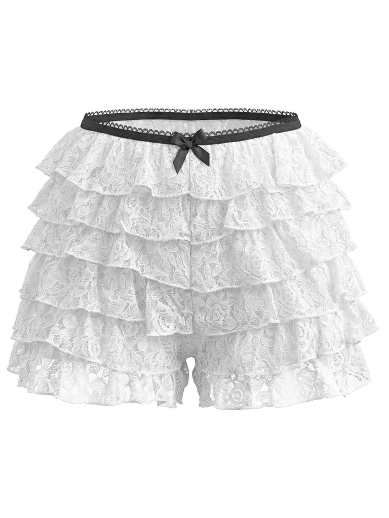 Mini-shorts en dentelle unie années 1950