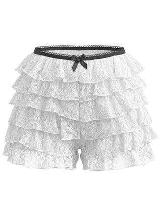 Mini-shorts en dentelle unie années 1950