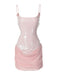 Robe courte patchwork à sequins unis années 1980