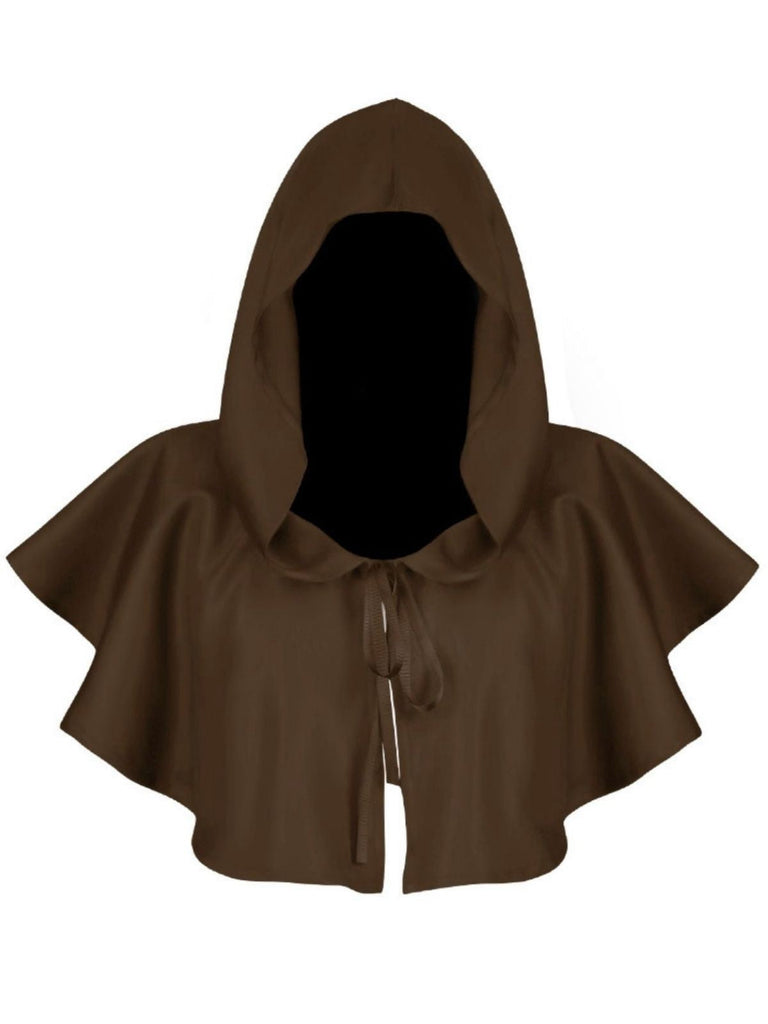 Cape à capuche vintage unie pour Halloween