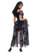 Robe noire en tulle mariée fantôme Halloween années 1970