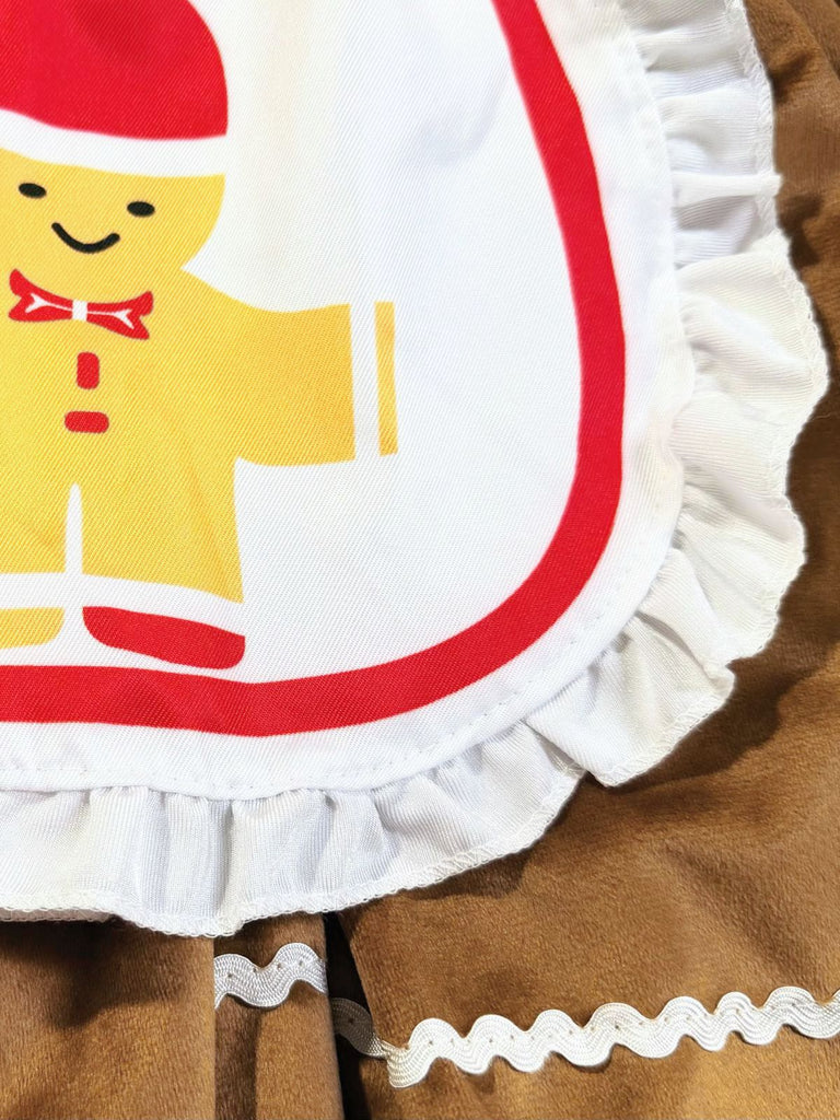 Robe et jupe courtes en velours kaki style pain d'épice des années 1970