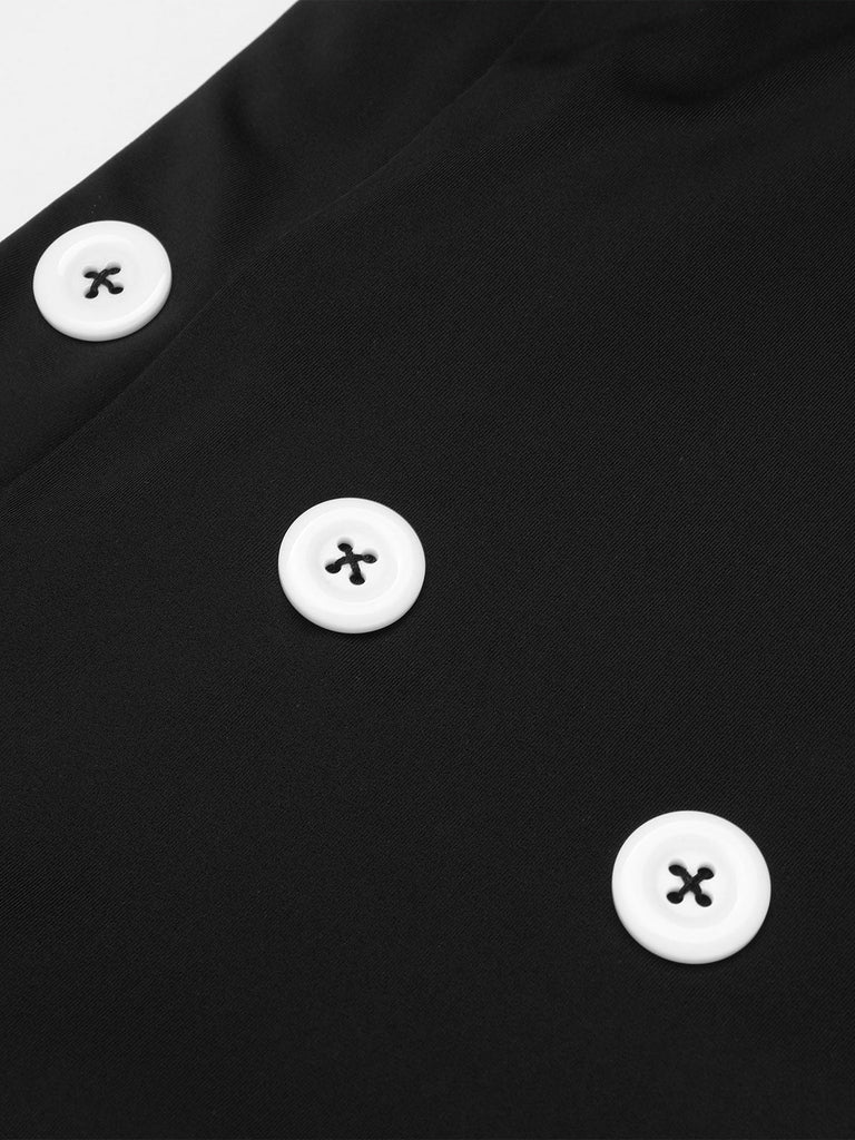 Maillot de bain vert à rayures col v dos nu rétro