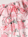 [Grande taille] Robe fleurie rose à col carré des années 1950