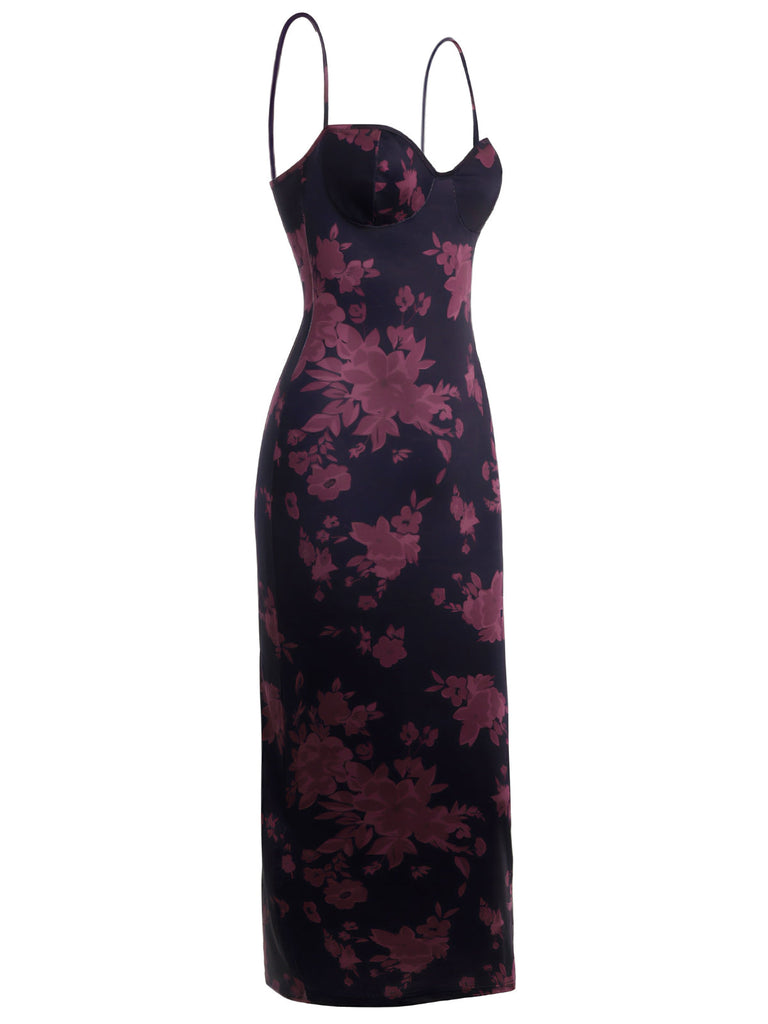 Robe à bretelles spaghetti et imprimé léopard des années 1930
