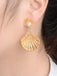 Boucles d'oreilles coquillage en perles blanches