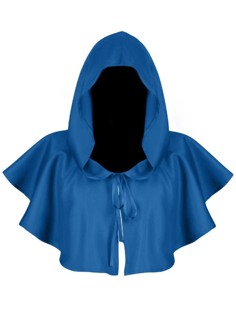 Cape à capuche vintage unie pour Halloween