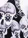 Robe trapèze à motif crâne Halloween années 1950