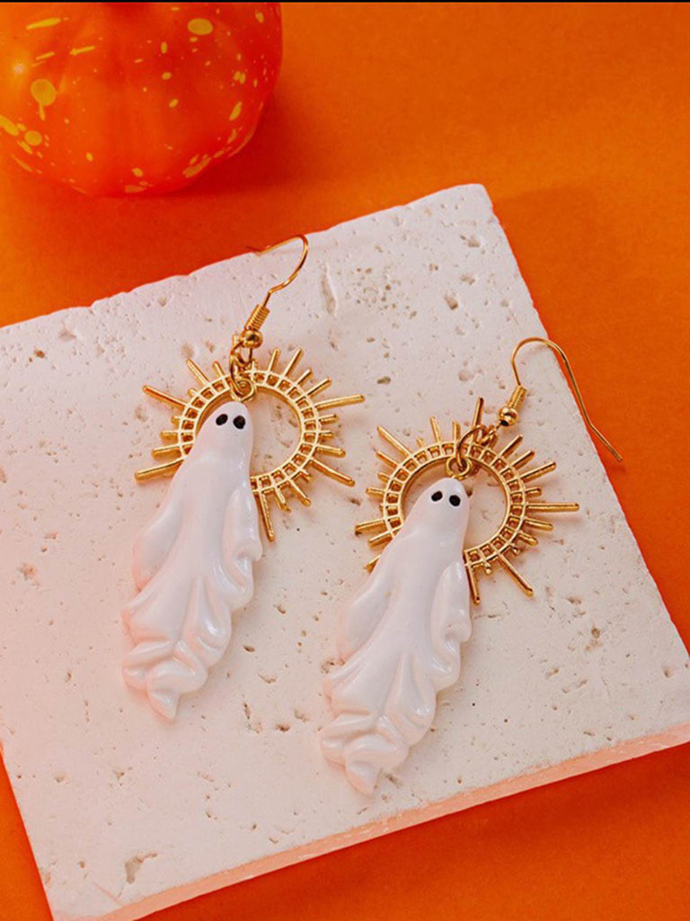 Boucles d'oreilles pendantes Halloween Éclat de soleil fantôme