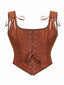 Corset à lacets en daim avec nœud années 1980