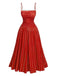 Robe à pois et empiècements en dentelle années 1950