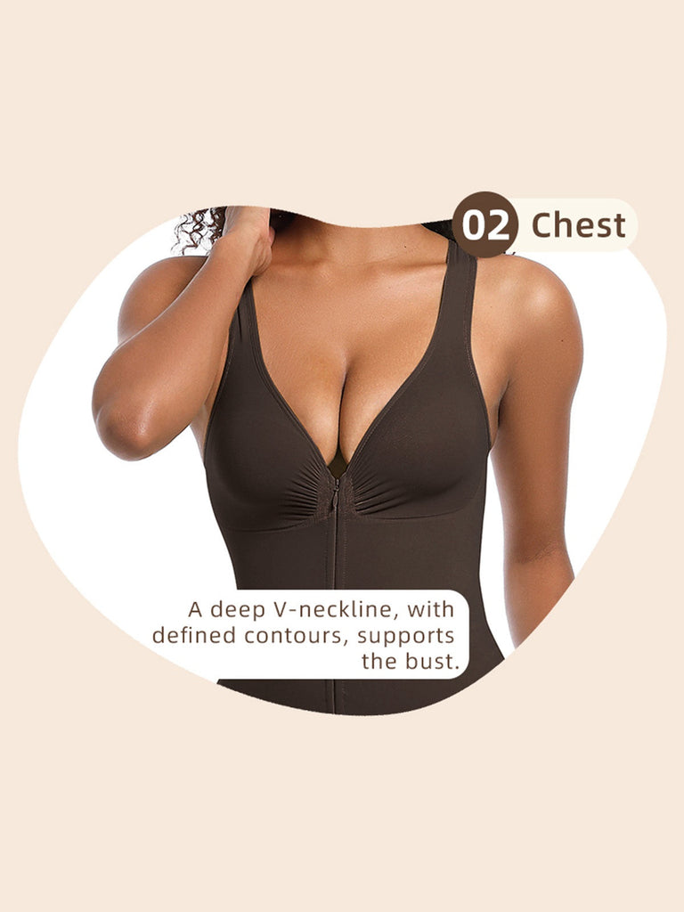 Body gainant à fermeture éclair sur le devant des années 1980