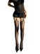 Collants porte-jarretelles vintage en dentelle unie