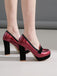Chaussures à talons hauts à bout rond et colorblock